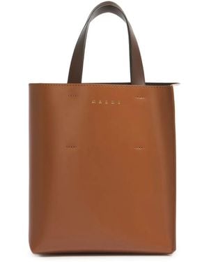 Marni Borsa Tote Museo Mini Con Design Color-Block - Marrone