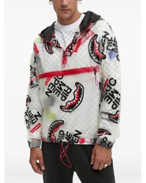 Sprayground Graphic-Print Hoodie - Grey