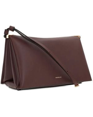 Wandler Kleine Schultertasche mit Klappe - Braun