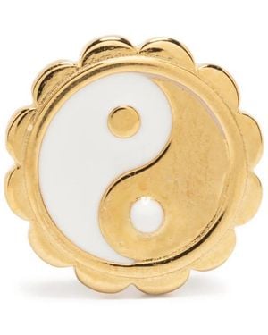 Maria Black Yin-Yang Coin Charm - Metallic