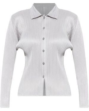 Pleats Please Issey Miyake Buttoned Plissé Shirt - White