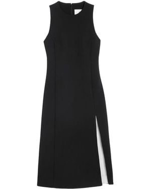 Ami Paris Virgin Wool Midi Dress - Black