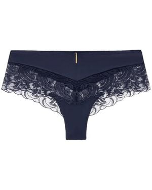 Aubade Bragas Satin Memories Con Ribete De Encaje - Azul