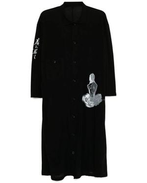 Yohji Yamamoto プリント シャツ - ブラック