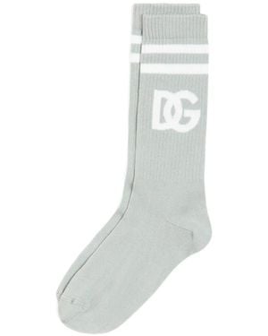 Dolce & Gabbana Chaussettes À Logo - Blanc