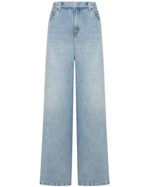 Lois Flow Wide Denim Jeans - Blue