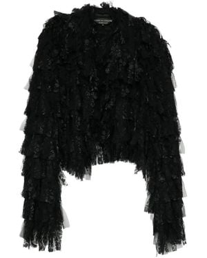 Comme des Garçons Jacke Mit Spitzeneinsätzen - Schwarz