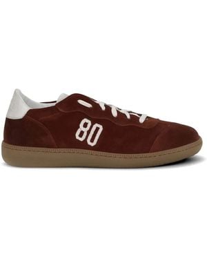 Be980 Harvard 1 Logo-Embroidered Suede Sneakers - Brown
