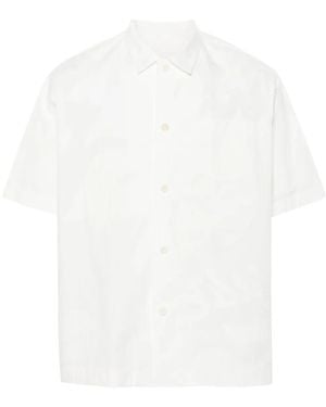 Sacai Embroidered-Design Button-Up Shirt - White