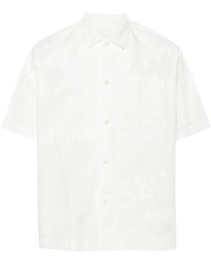 Sacai Embroidered-Design Button-Up Shirt - White