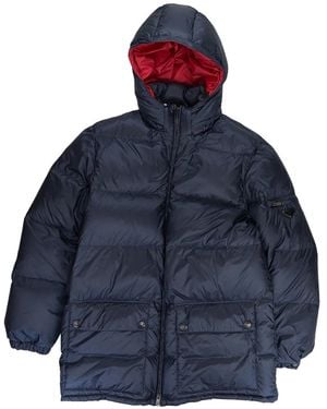 Prada Triangle-Logo Coat - Blue