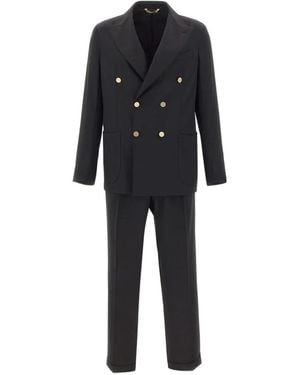 Briglia 1949 Taurasi Double-Breasted Suit - Black