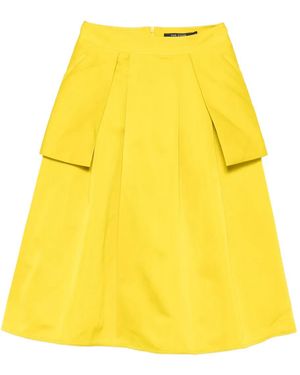 Sofie D'Hoore Pleated Midi Skirt - Yellow