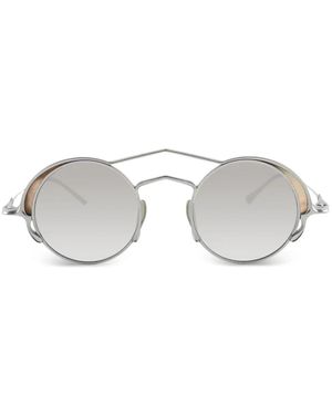 Rigards Titanium Round-Frame Sunglasses - Grey