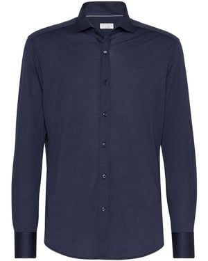 Brunello Cucinelli Shirts - Blue