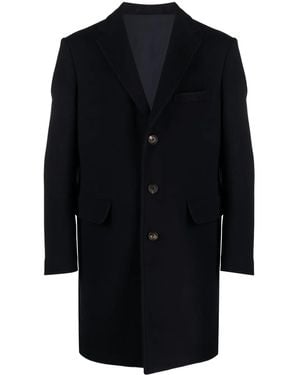 Eleventy Felted Single-Breasted Coat - Black