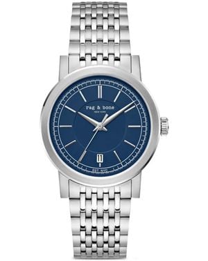 Rag & Bone Runde Armbanduhr 42Mm - Blau