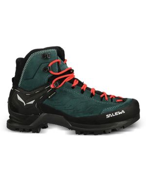Salewa Mtn Sneaker Mid Gtx Geometric-Pattern Sneakers - Black