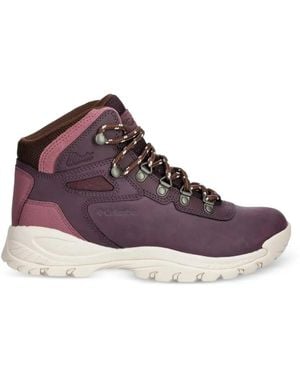 Columbia Newton Ridge Waterproof Panelled Hiking Boots - Purple