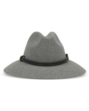 Brunello Cucinelli Fedora Mit Monili-Detail - Grau