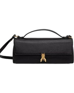 Patrizia Pepe Fly Pebbled-Leather Shoulder Bag - Black