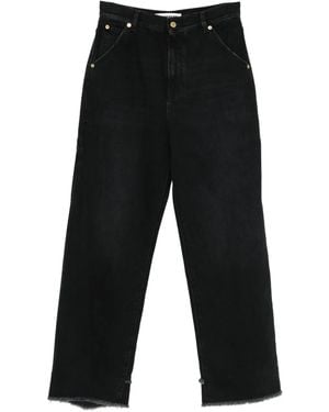 DARKPARK Frayed Denim Straight-Leg Jeans - Black