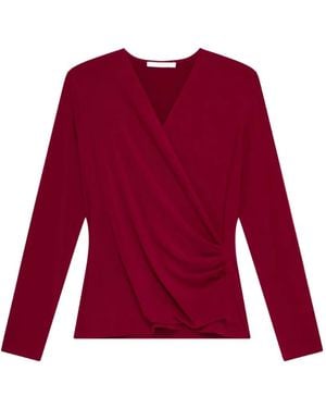 Maliparmi Drapiertes Tecno Wickel-T-Shirt - Rot