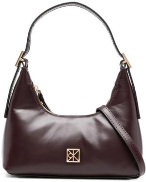 Calvin Klein Small Logo-Emblem Shoulder Bag - Grey