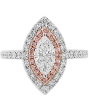 HYT Jewelry 18K And Rose Diamond Ring - White