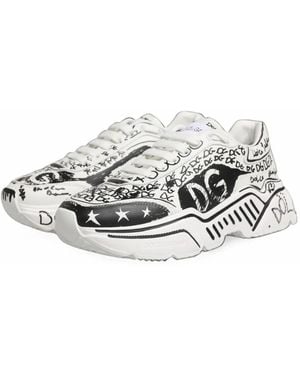 Dolce & Gabbana Daymaster Graffiti Trainers - White