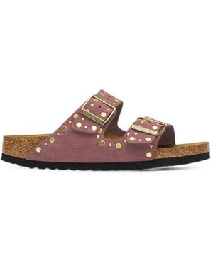 Birkenstock Studded Arizona Sandals - Brown