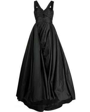 Zuhair Murad Cut-Out Taffeta Gown - Black