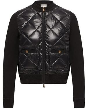 Moncler Quilted Paneled Jacket - Black
