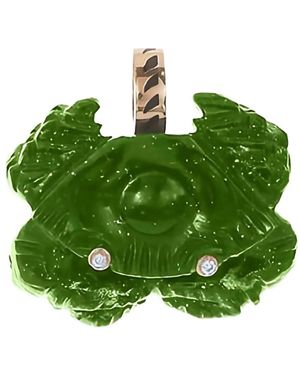 Dezso by Sara Beltran 18K Rose Malachite And Diamond Crab Pendant - Green