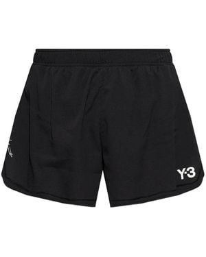 Y-3 Logo Run Shorts - Black