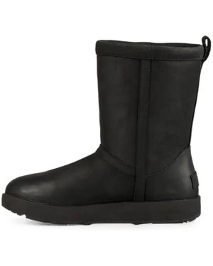 UGG Classic Short Ii Leather Boots - Black