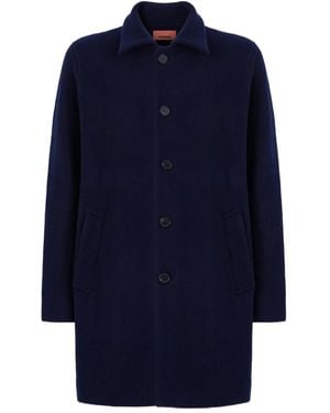 Missoni Herringbone Wool Coat - Blue