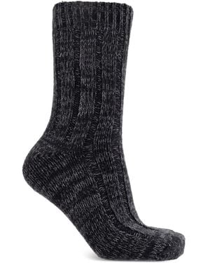 Birkenstock Cable-Knit Socks - Black