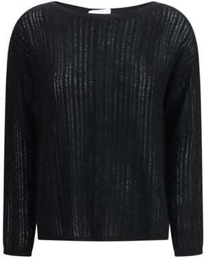 Allude ボートネック セーター - ブラック