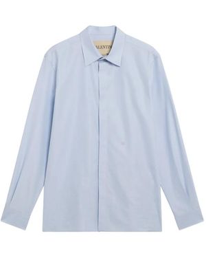 Valentino Garavani Vlogo Long-Sleeve Shirt - Blue