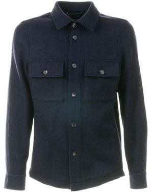 Jacob Cohen Double-Pocket Button-Front Shirt - Blue