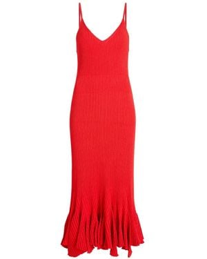Proenza Schouler Giuditta Ribbed Dress - Red