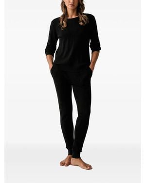 DKNY Ribbed-Knit Pyjamas - Black