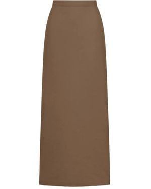 Max Mara Cashmere Midi Skirt - Brown