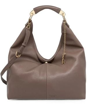Twinset Small Logo-Charm Tote Bag - Brown