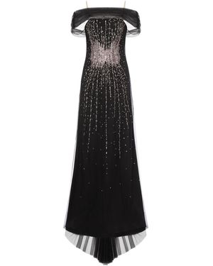 Alberta Ferretti スパンコール ドレス - ブラック