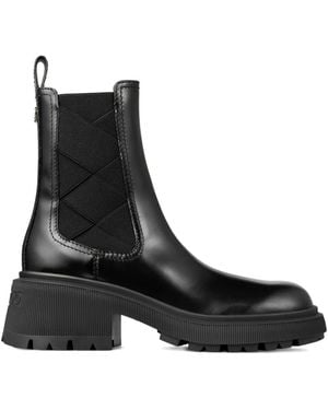 Jimmy Choo 50Mm Louri Combat Leather Boots - Black
