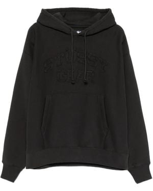 Stussy Logo Relaxed Hoodie - Black