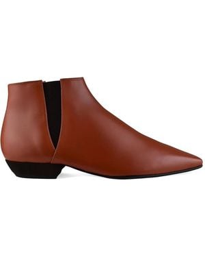 Loro Piana Spitze Stiefel Mit Elastischen Einsätzen - Braun