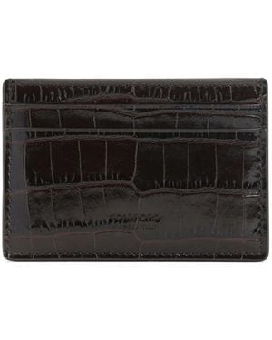 Tom Ford Crocodile-Embossed Cardholder - Black